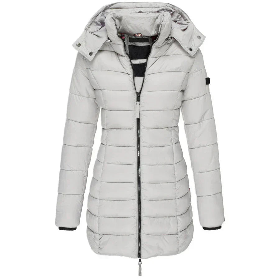Casaco Feminino de Inverno com Capuz e Zíper - Acolhedor, Elegante e Leve - (Promoção de Inverno 2026)