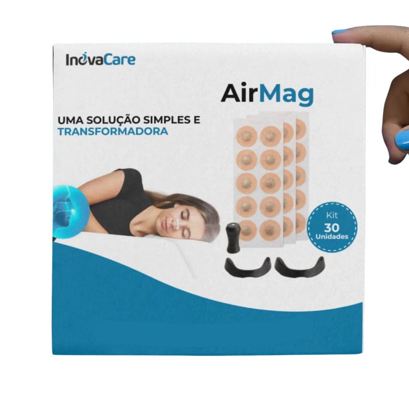 Air Mag : Dilatador Nasal Magnético UNISSEX - SAUDE - ADESIVO NASAL 1 Dm Stores 30