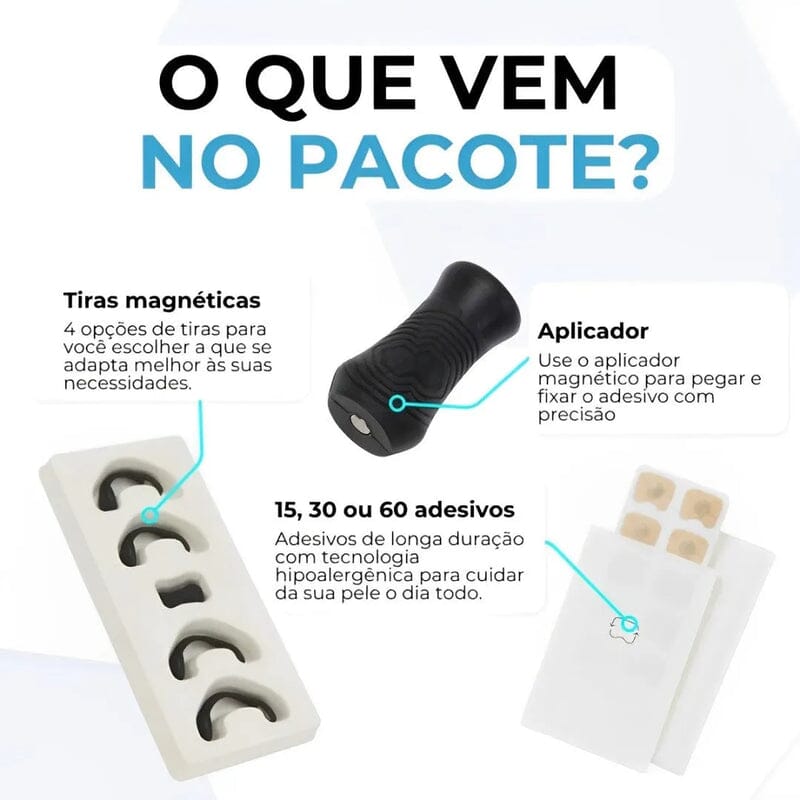Air Mag : Dilatador Nasal Magnético UNISSEX - SAUDE - ADESIVO NASAL 1 Dm Stores