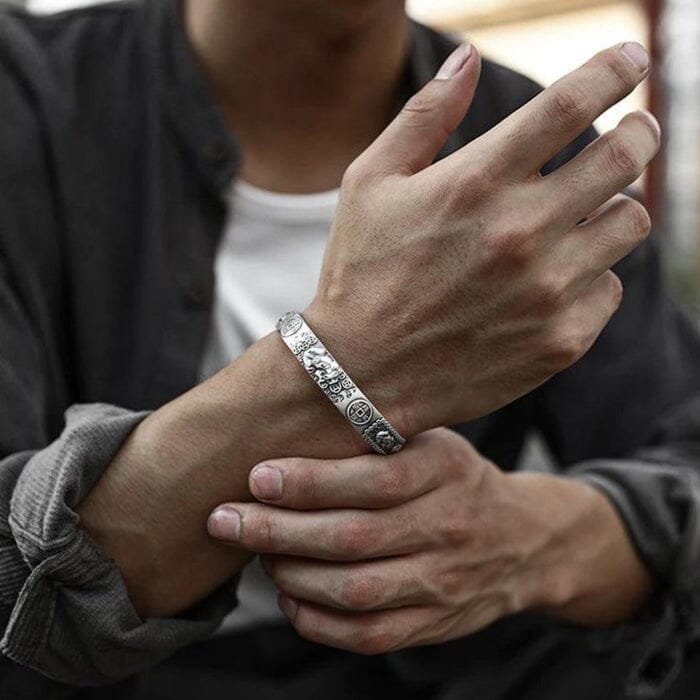 Bracelete Pixiu em Prata 925 MASCULINO - ACESSORIOS - BRACELETE 2 Dm Stores