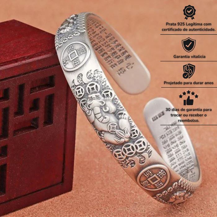 Bracelete Pixiu em Prata 925 MASCULINO - ACESSORIOS - BRACELETE 2 Dm Stores