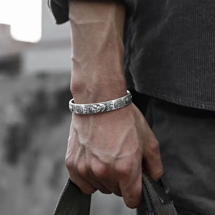 Bracelete Pixiu em Prata 925 MASCULINO - ACESSORIOS - BRACELETE 2 Dm Stores