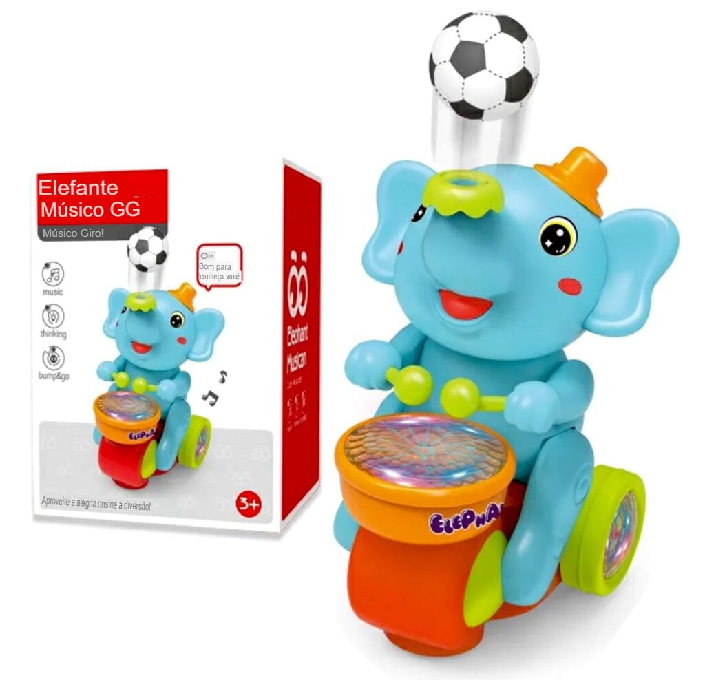Brinquedo Musical Elefante Mágico - Interativo UNISSEX - BRINQUEDO - ELEFANTE MUSICAL Dm Stores