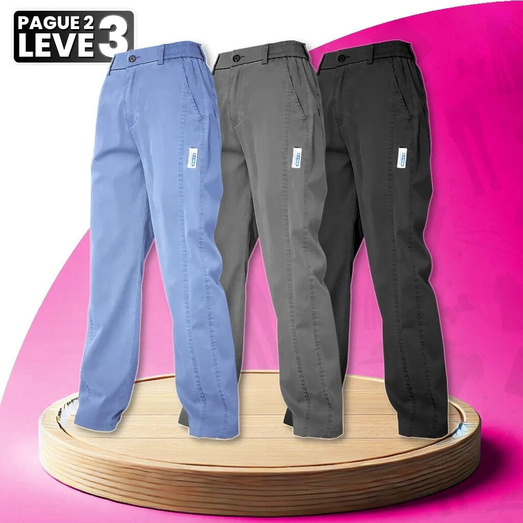 Calça Feminina Aurora em Malha de Seda Gelo e Poliéster (Sua Nova Peça Favorita!) FEMININO - ROUPAS - CALÇA 2 Dm Stores Azul/Cinza/Preto PP