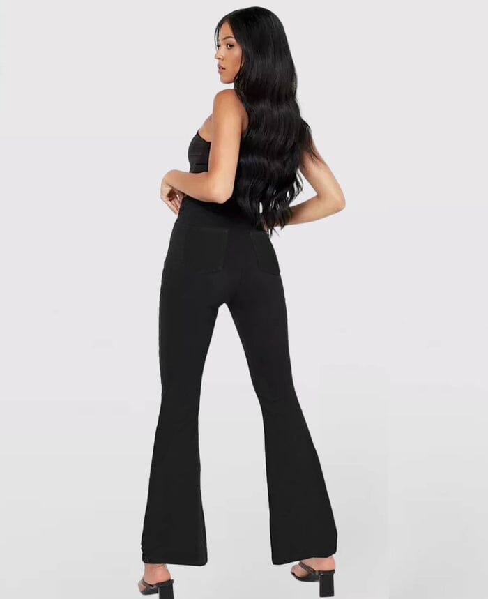 Calça Jeans de Cintura Alta Cruzada FEMININO - ROUPAS - CALÇA 2 Dm Stores