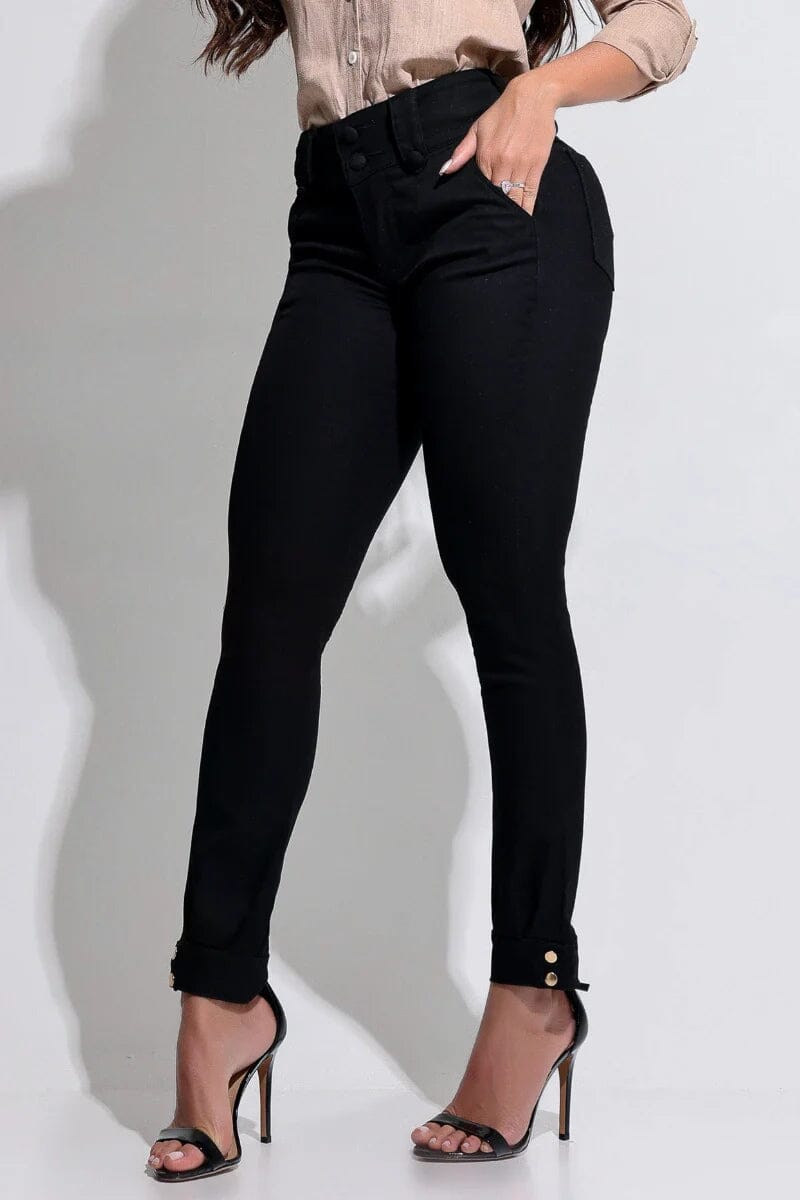 Calça Jeans Ultra Modeladora Preta – Que Não Desbota FEMININO - ROUPAS - JEANS MODELADORA Dm Stores