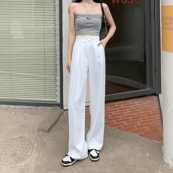 Calça Pantalona Sabrina Roupas (Calça Feminina 6) Dm Stores PP Branco 