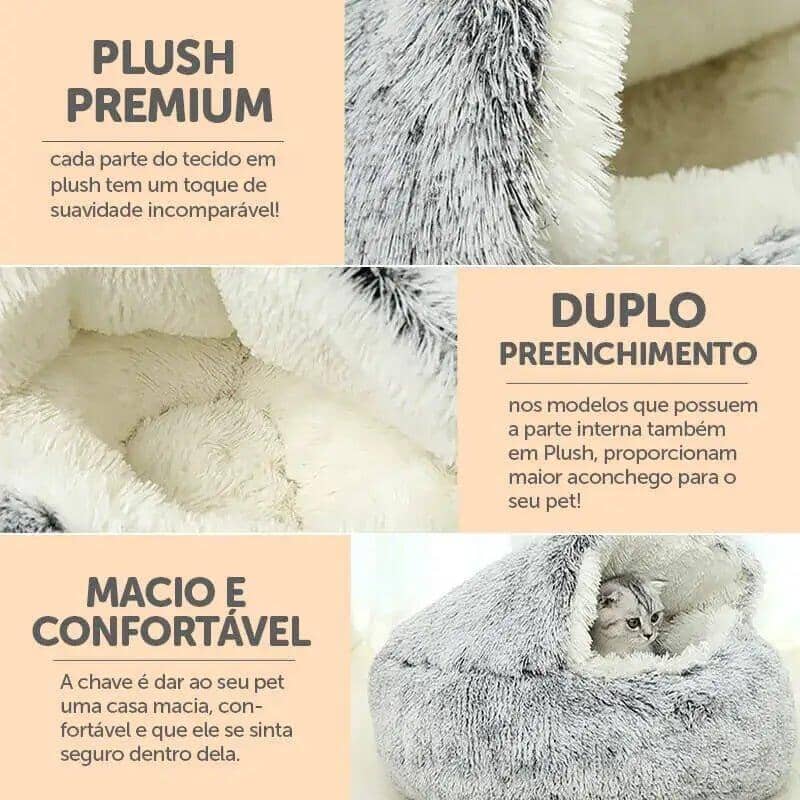 Caminha CalmPet 2 em 1 CASA - ACESSÓRIO - CAMA PET Dm Stores