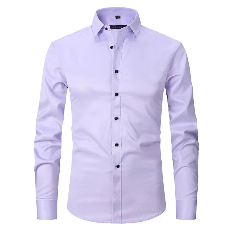 Camisa Social Masculina Elástica Slim Fit G3- Camisa social 02 Sr Aflha Roxo 39