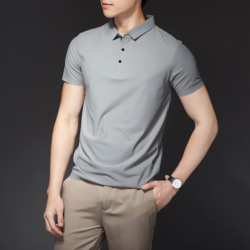 Camiseta Masculina Premium ComfortDry – Anti-Amassado, Anti-Odor e Ultra Confortável MASCULINO - ROUPAS - CAMISA COMFORTDRY Dm Stores Cinza - Rosa - Azul P