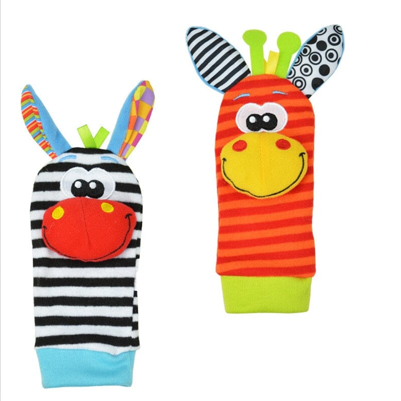 Chocalhinhos Sensorial Baby – Pulseiras + Meias UNISSEX - INFANTIL - MEIA CHOCALHO Dm Stores 2 Meias