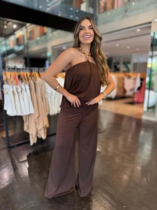 Conjunto Harmonia Aurora – Leveza e Estilo em Cada Detalhe FEMININO - VESTUÁRIO - CONJUNTO HARM AURORA Dm Stores Marrom PP - Veste (32 a 34)