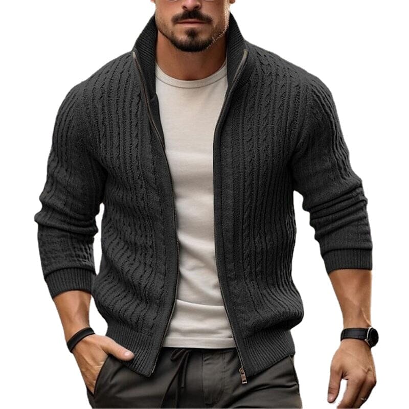 Jaqueta de Malha Grossa Masculina com Gola Alta – O seu novo Clássico para o Frio MASCULINO - JAQUETA - GOLA ALTA Dm Stores