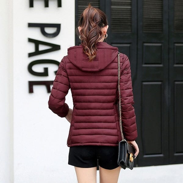 Jaqueta Puffer Feminina Slim Fit com Capuz FEMININO - ROUPAS - JAQUETA 1 Dm Stores