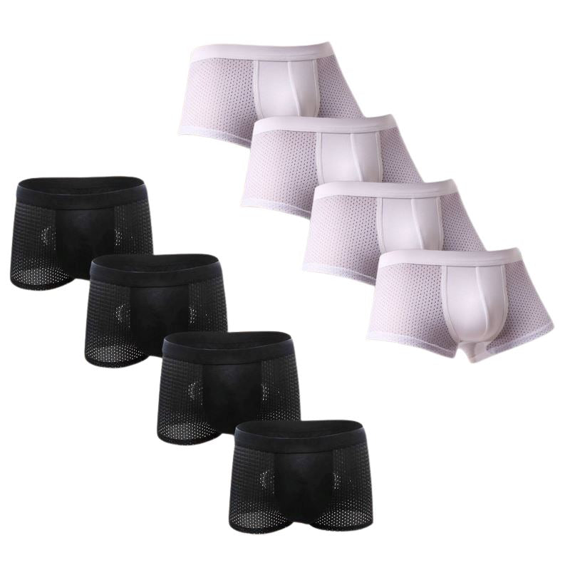 Kit Cuecas Premium Respiráveis - Pague 4, Leve 8 Roupas (Cueca 2) Dm Stores Pretas e Brancas P