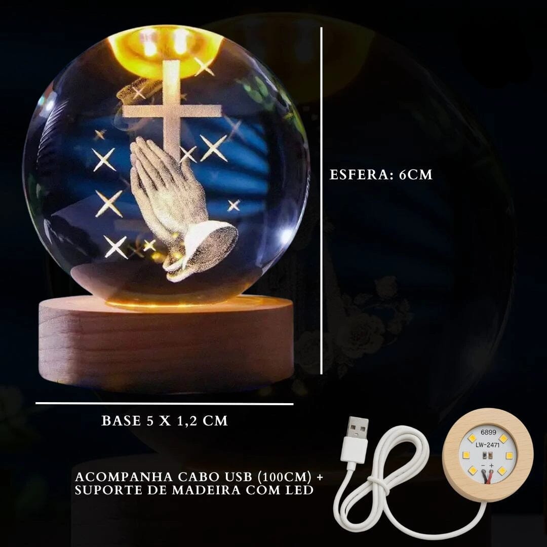 Luminária Sagrada 3D – Fé e Luz em Cada Detalhe UNISSEX - DECORACAO - LUMINARIA RELIGIOSA Dm Stores