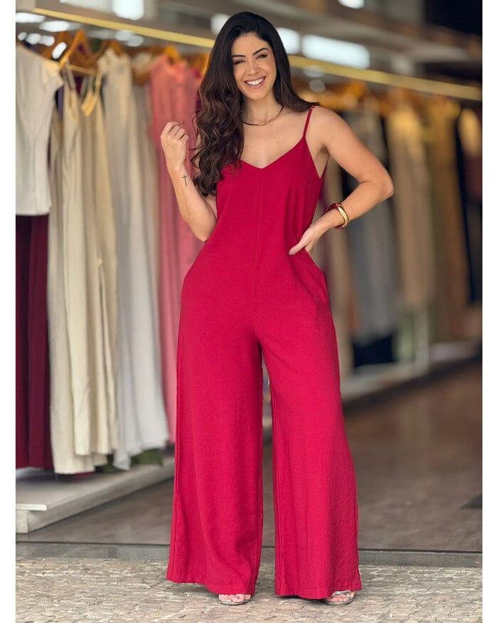 Macacão Elegance Serena – Sofisticação em Cada Detalhe FEMININO - ROUPAS - MACACÃO Dm Stores Marsala PP - Veste (32 a 34)