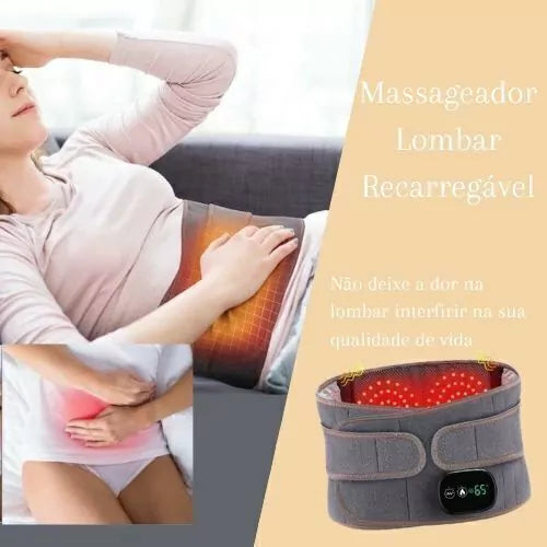 Massageador Lombar Recarregável - Compressa Quente Saúde & Beleza (Massageador 5) Dm Stores 