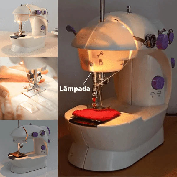 Mini Máquina de Costura + 3 Brindes Exclusivos Eletrônicos (Máquina de Costura 1) Dm Stores