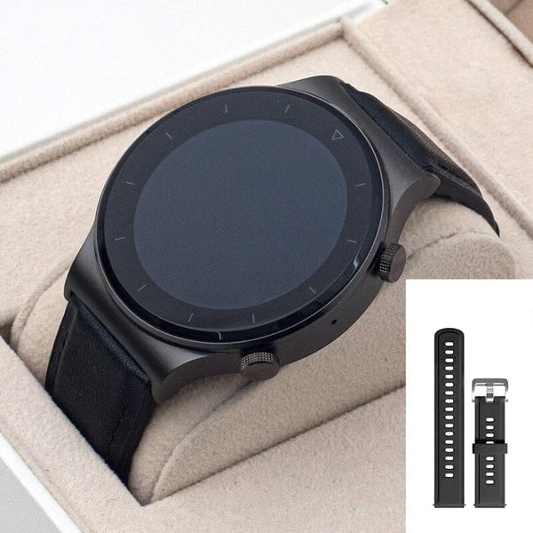 Novo SmartWatch Sports 2024 - A Prova D'agua Eletrônicos (Smartwatches 3) Dm Stores Couro Preto