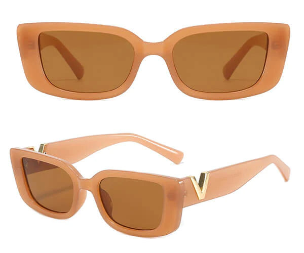 Óculos de Sol Luxury V Jóias & Acessórios (Óculos 1) Dm Stores Chá 