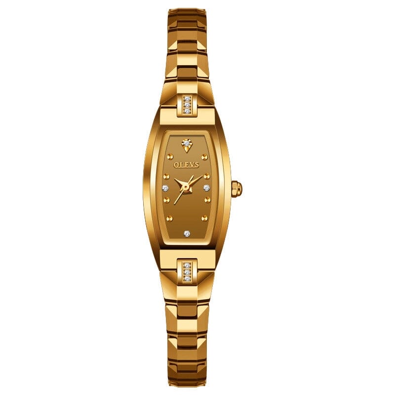 Relógio Feminino Vintage OLEVS Original + Brinde Exclusivo Joias & Acessórios (Relógio 14) Dm Stores Dourado 