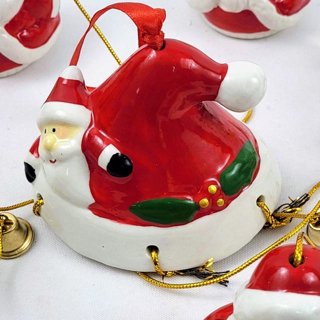 Sino Dos Ventos Natalino - 5 Papai Noel Enfeite De Natal UNISSEX - DECORAÇAO - SINO DE NATAL 1 Dm Stores