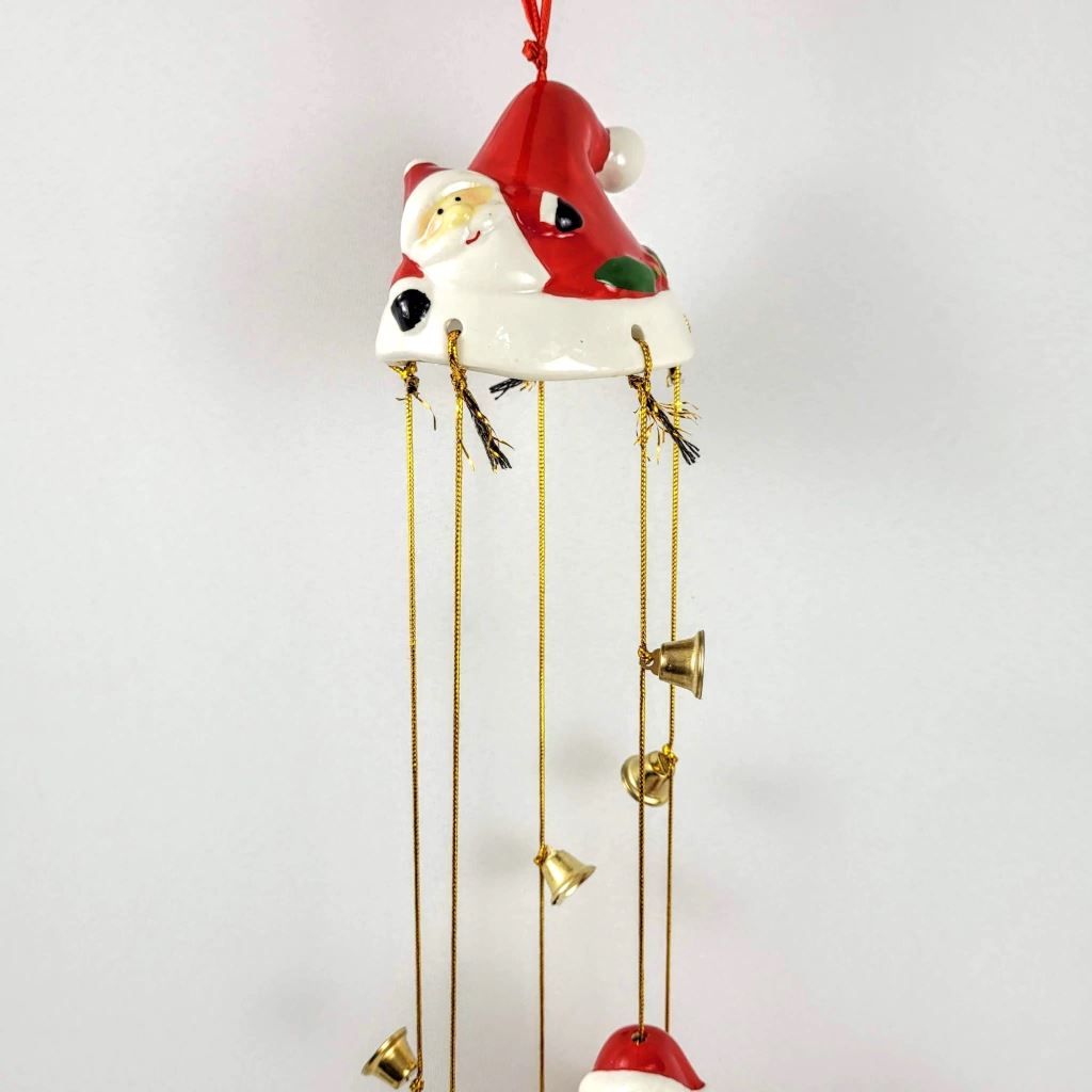 Sino Dos Ventos Natalino - 5 Papai Noel Enfeite De Natal UNISSEX - DECORAÇAO - SINO DE NATAL 1 Dm Stores