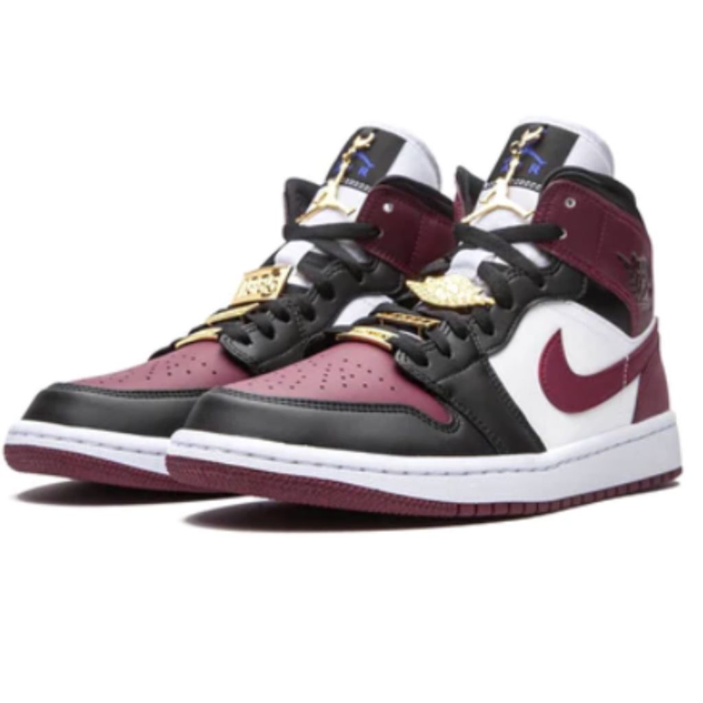 Tênis Air Jordan 1 Mid Dark Beetroot Tênis Air Jordan 1 Mid Dark Beetroot Dm Stores
