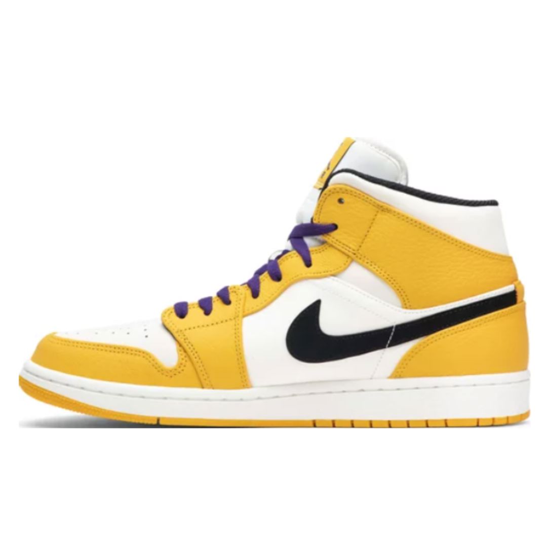 Tênis Air Jordan 1 Mid 'Lakers' Tênis Air Jordan 1 Mid 'Lakers' Dm Stores 34