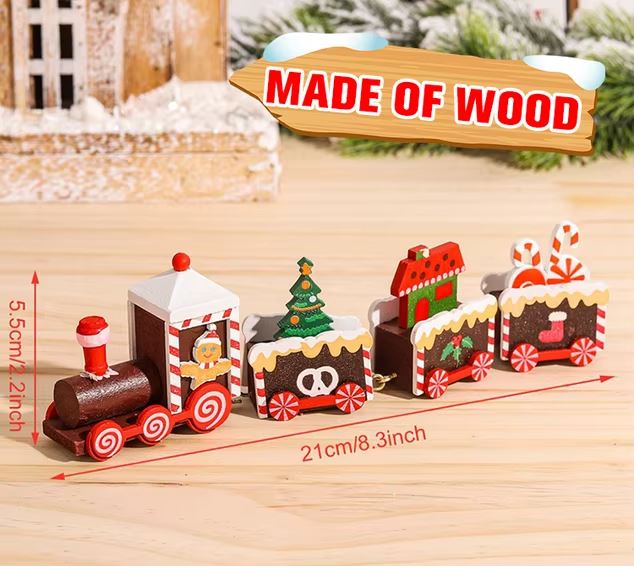 Trem Natalino Decorativo - Encante Sua Casa com o Espírito de Natal UNISSEX - DECORAÇAO - TREM NATAL 1 Dm Stores Marrom