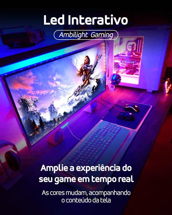AMBILED - TV/Gamer/Cama Casa (iluminação 3) Dm Stores