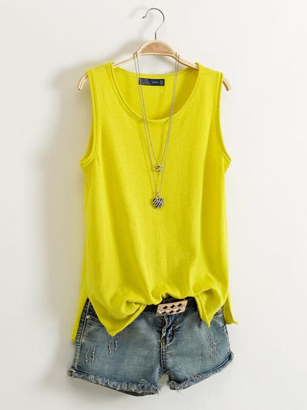Blusa Regata Alana Dm Stores Amarelo M