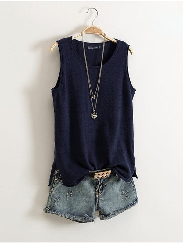 Blusa Regata Alana Dm Stores Azul Marinho M