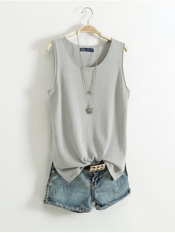 Blusa Regata Alana Dm Stores Cinza M