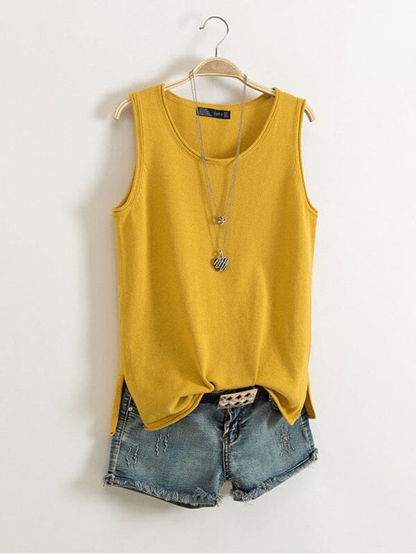 Blusa Regata Alana Dm Stores Mostarda M