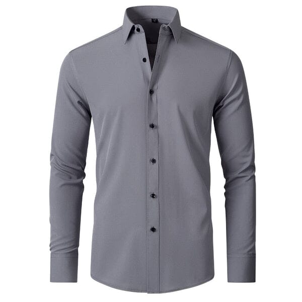 Camisa Flexível Ultra Comfort Roupas (Camisa Masculina 2) Dm Stores P Cinza 