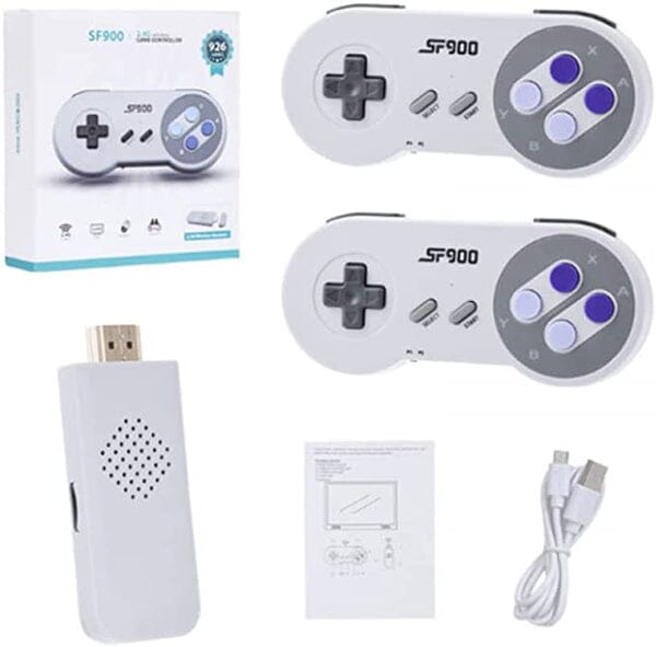Super Game Retrô com 1500 jogos nostálgicos Eletrônicos (Videogame 2) Dm Stores Cinza/1500 Jogos/2 Controles