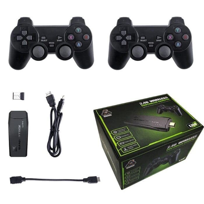 Super Game Stick Retrô - 10.000 Jogos 4K + 2 Controles de Brinde