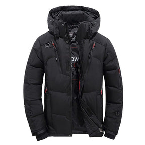Jaqueta Masculina de Inverno Térmica com Capuz