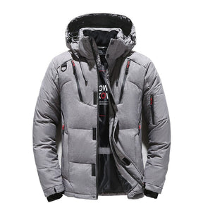 Jaqueta Masculina de Inverno Térmica com Capuz