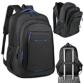 Mochila de Viagem Resistente para Notebook com Compartimento Acolchoado, Impermeável e Múltiplos Bolsos
