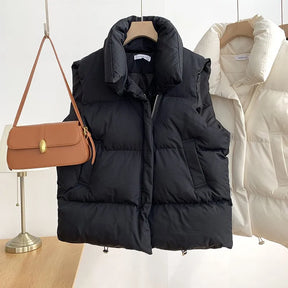 Colete Feminino Elegante com Gola Alta Acolchoado - (Promoção de Inverno 2026)
