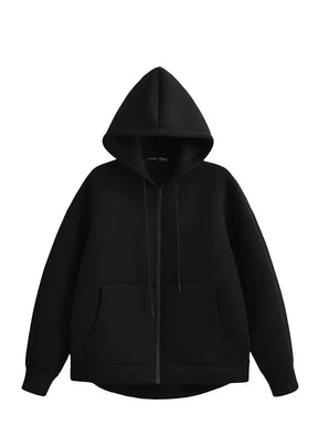 Casaco Feminino com Capuz e Bolsos Oversized