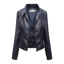 Jaqueta Feminina Slim com Gola Alta Estilo Biker - (Promoção de Inverno 2026)