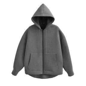 Casaco Feminino com Capuz e Bolsos Oversized