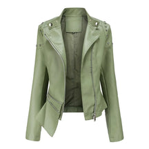 Jaqueta Feminina Estilo Motociclista com Gola Alta - (Promoção de Inverno 2026)