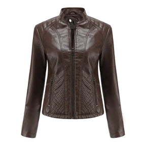 Jaqueta Feminina Estilo Biker com Zíper Luxy - (Promoção de Inverno 2026)