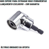 Adaptador Angular PowerMax 105° para Broca e Parafusadeira [COMPRE 1, LEVE 2 + BRINDE] UNISSEX - CASA - FERRAMENTAS - ADAPTADOR BROCA Dm Stores Pequeno 