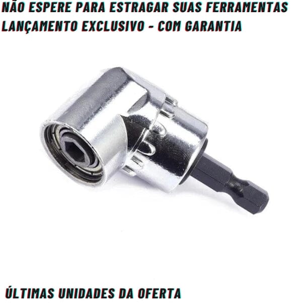 Adaptador Angular PowerMax 105° para Broca e Parafusadeira [COMPRE 1, LEVE 2 + BRINDE] UNISSEX - CASA - FERRAMENTAS - ADAPTADOR BROCA Dm Stores Pequeno 